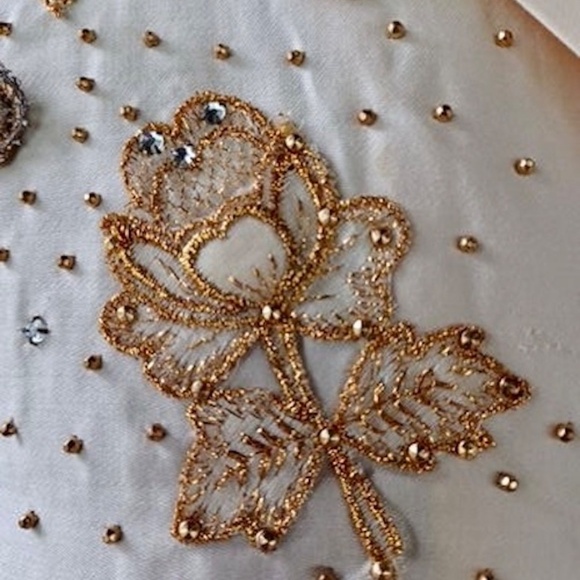 Vintage 60s Malbe Original 2 Pc Size 12 Appliqué Shirt and Slim Ankle Pant Suit - Picture 12 of 16